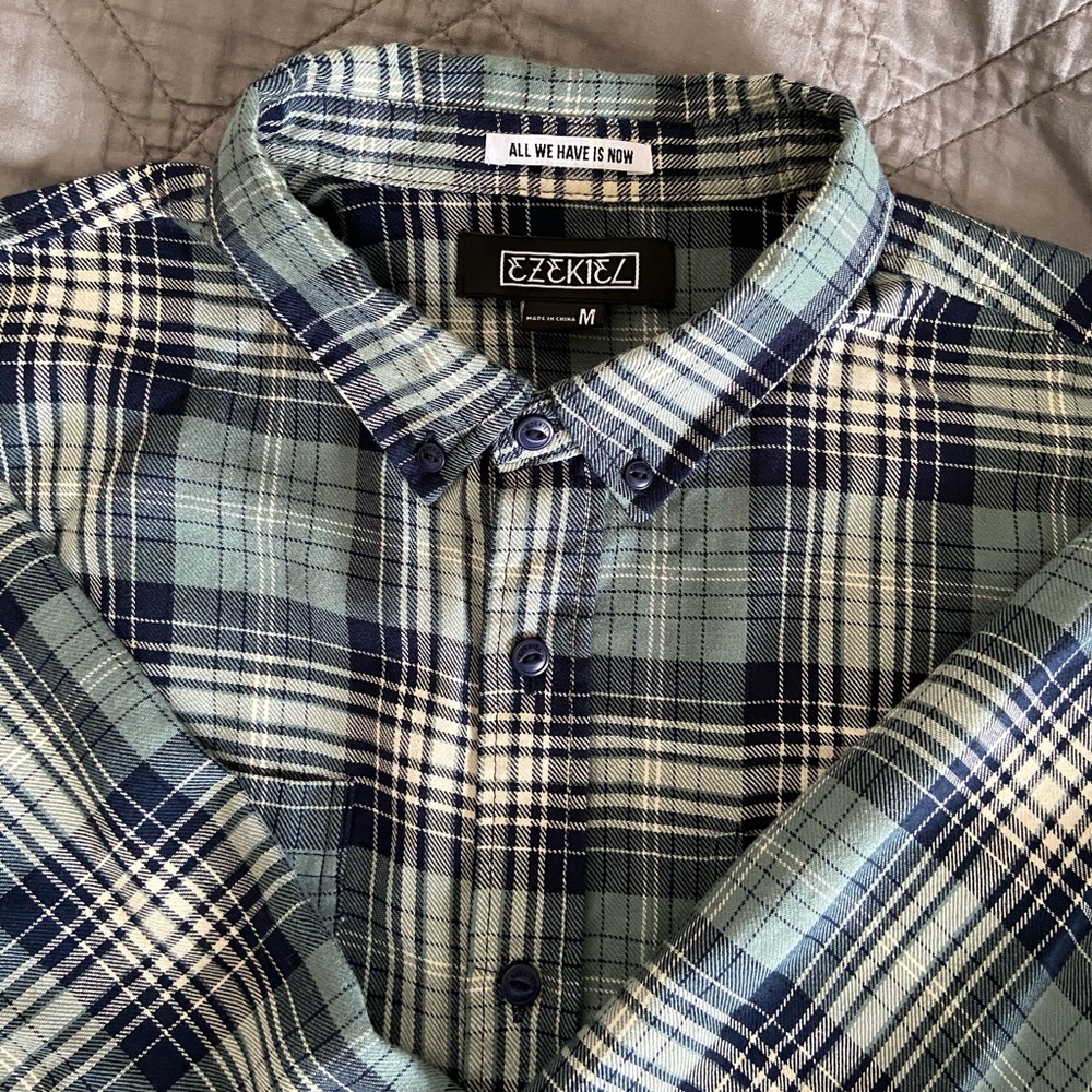 Green/Gray Flannel Shirt